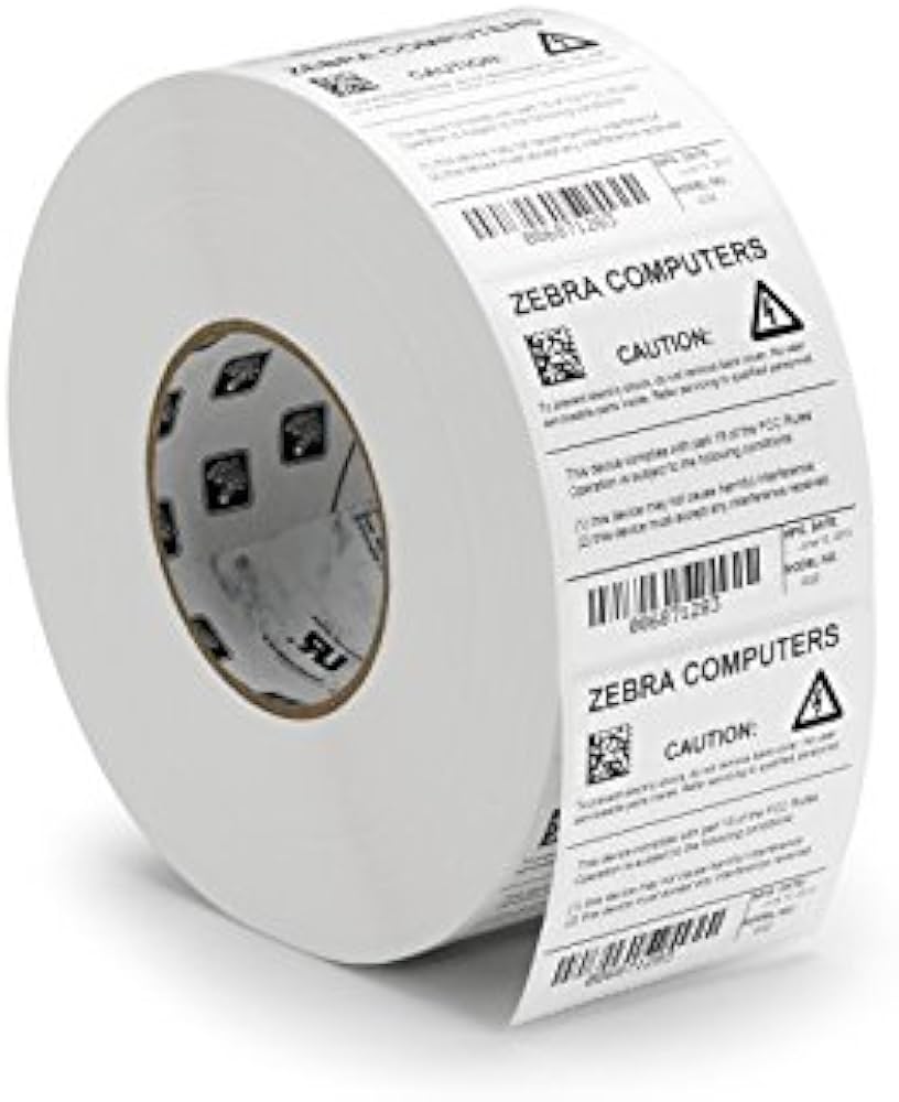 Label, Paper, 4x2in (101.6x50.8mm); TT, Z-Perform 2000T, Value Coated, Permanent Adhesive, 1in (25.4mm) core, 1320/roll, 6/box, Plain