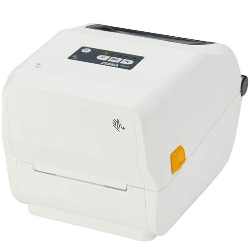 Thermal Transfer Cartridge Printer ZD421, Healthcare; 300 dpi, USB, USB Host, Ethernet, BTLE5, US Cord, Swiss Font, EZPL