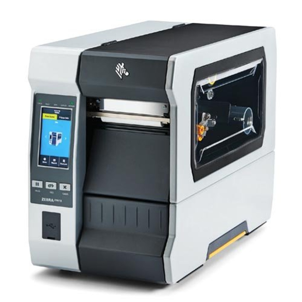 ZT61046-T0102C0Z - ZEBRA - ZT610R, Impresora RFID Impresora de Transferencia Térmica ZT610; 4, 600 dpi, US Cord, Serial, USB, Gigabit Ethernet, Bluetooth 4.1, USB Host, Tear, RFID UHF Encoder:Global (ROW), Color Touch, ZPL