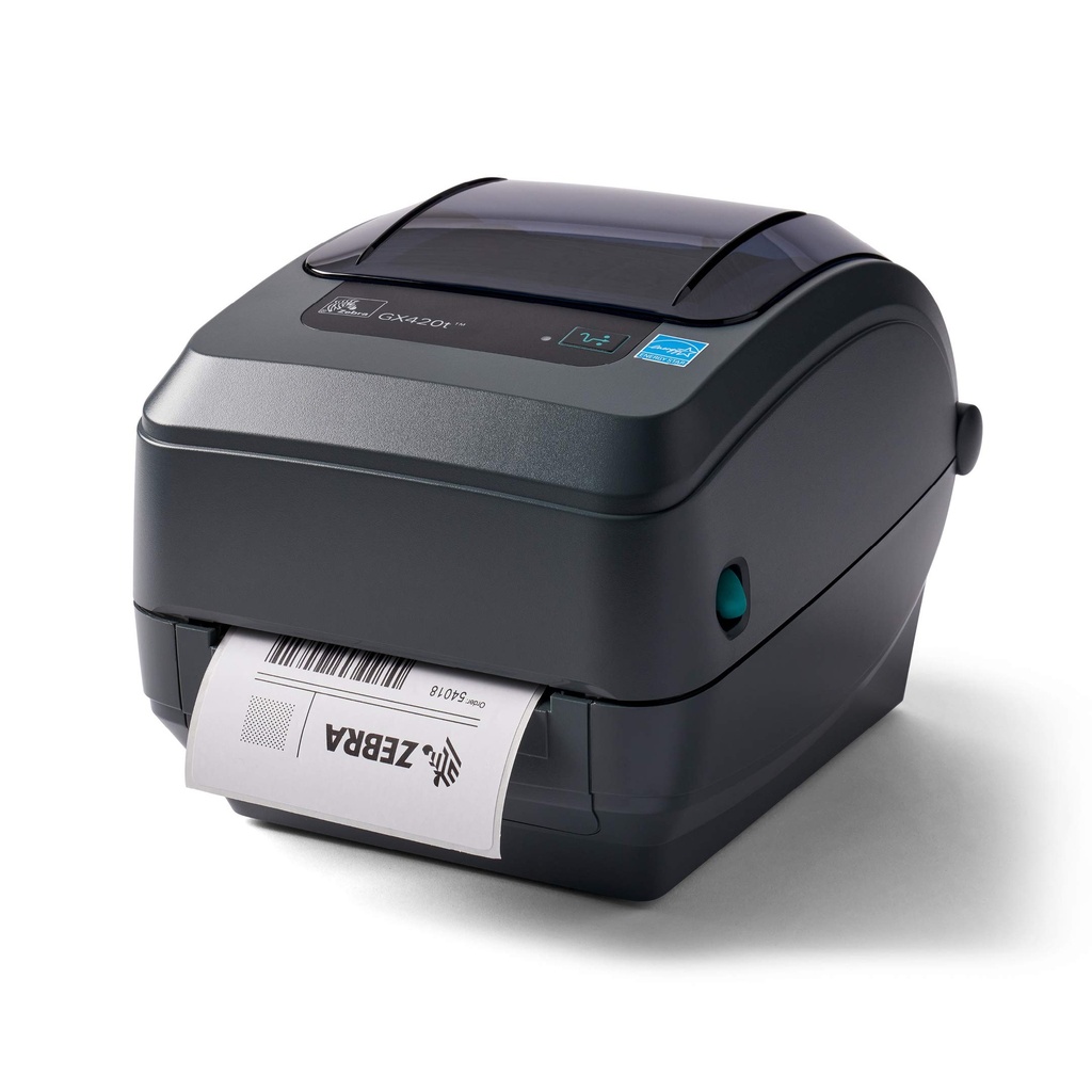 ZEBRA - TT PRINTER GX420T; 203DPI, US CORD, EPL2, ZPL II, USB, SERIAL, ETHERNET, DISPENSER (PEELER)