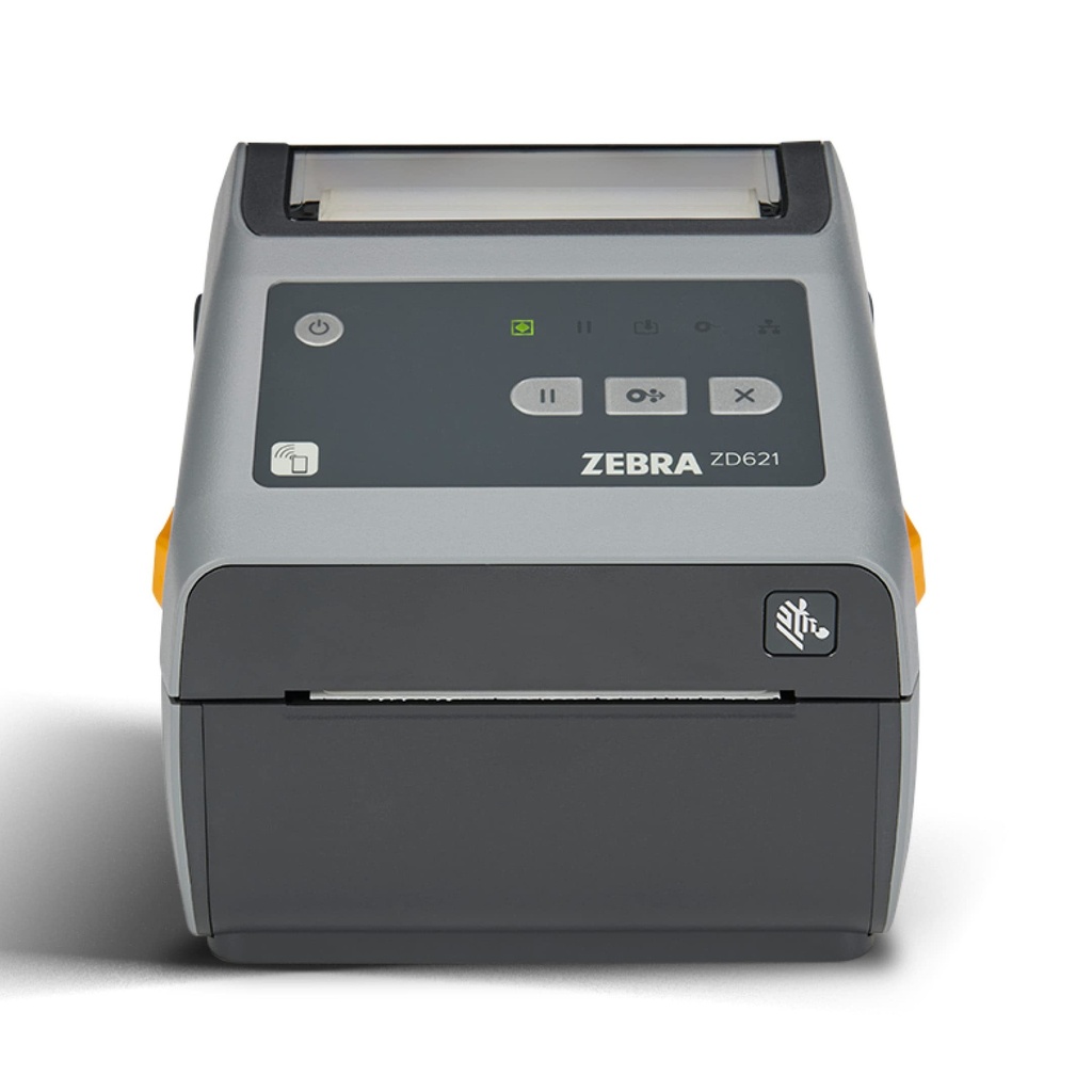 ZEBRA - DIRECT THERMAL PRINTER ZD621; COLOR TOUCH LCD, 300 DPI, USB, USB HOST, ETHERNET, SERIAL, BTLE5, US CORD, SWISS FONT, EZPL
