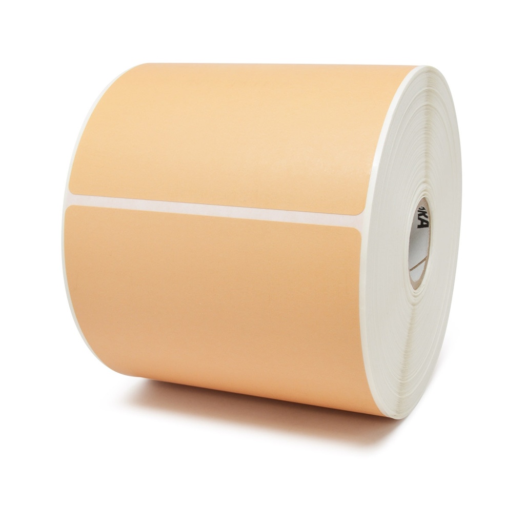 ZEBRA - Etiqueta de Papel de Transferencia Directa, Medida 4" x 6" (101.6 mm x 152.4 mm), Material Z-Perform 2000D Floodcoated (Yellow), con AdhesivoAll-Temp. Color Pantone Amarillo, Con perforación entre etiquetas, 1 Etiqueta al paso. Diámetro Interno 1", Diámetro Externo 5". 430 Etiquetas por rollo, 6 Rollos por caja, para impresora Desktop