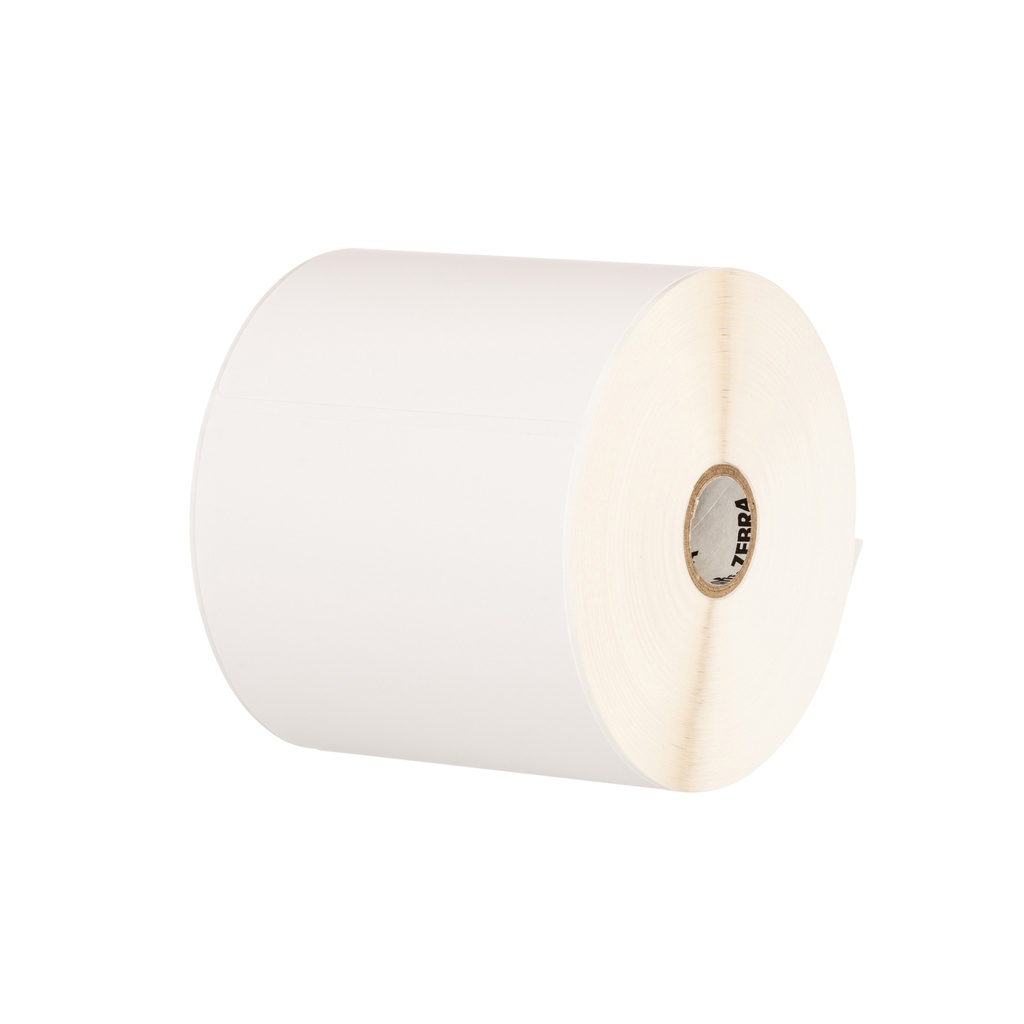 ZEBRA - Etiqueta de Papel de Transferencia Térmica, Medida 4" x 6" (101.6 mm x 152.4 mm), Material Z-Select 4000T Removable, con AdhesivoRemovible. Color Blanco, Con perforación entre etiquetas, 1 Etiqueta al paso. Diámetro Interno 1", Diámetro Externo 5". 430 Etiquetas por rollo, 6 Rollos por caja, para impresora Desktop