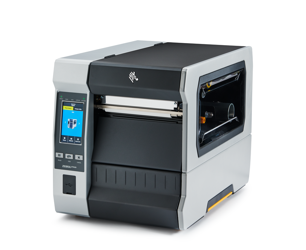 ZT62063-T01C200Z - ZEBRA - ZT620, Impresora industrial Impresora de Transferencia Térmica ZT620; 6, 300 dpi, US cord, Serial, USB, Gigabit Ethernet, Bluetooth 4.2, USB Host, Wireless 802.11 AC Card: Rest of World (ROW), Tear, Color Touch, ZPL
