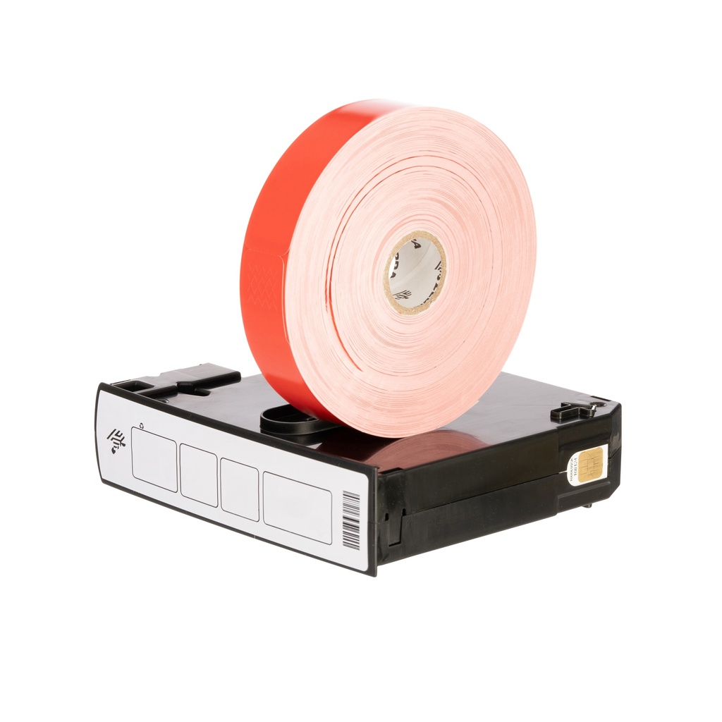 Wristband, Polypropylene, 1x10in (25.4x254mm); Direct thermal, Z-Band Fun, Adhesive closure, Cartridge, 350/roll, 6/box, Red