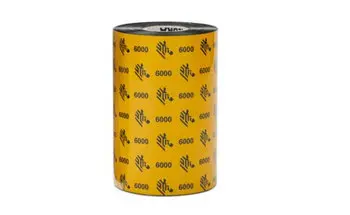 06000GS08407 - Zebra - Ribbon de Cera, 84mm x 74m (3.31" x 243'), Modelo 6000 Estándar para impresoraG-Series, ZD420t and ZD620t printers de Escritorio. 48 Ribbons/Caja