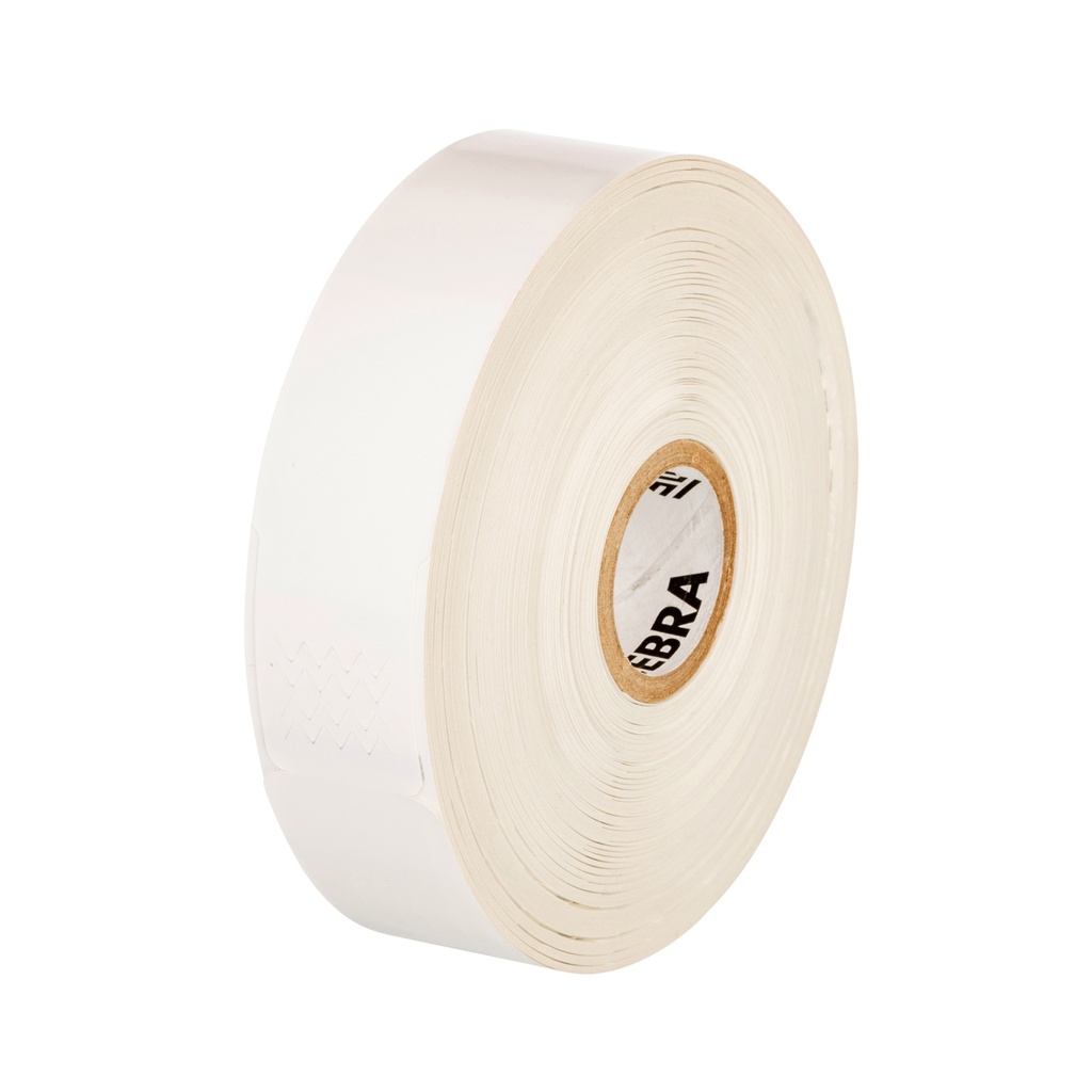 Wristband, Synthetic, 1x6in (25.4x152.4mm); DT, Z-Band Ultra Soft, Coated, Permanent Adhesive, 1in (25.4mm) core. Black mark sensing.