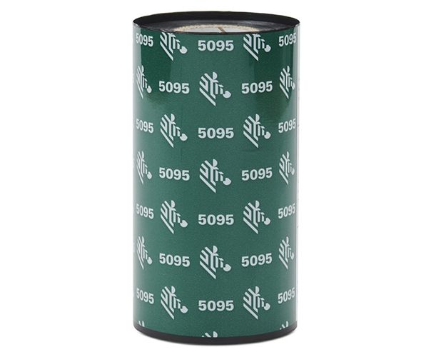 05095BK22045 - Zebra - Ribbon de Resina, 220mm x 450m (8.66" x 1476'), Modelo 5095 Alto Rendimiento para impresora Industrial . 6 Ribbons/Caja