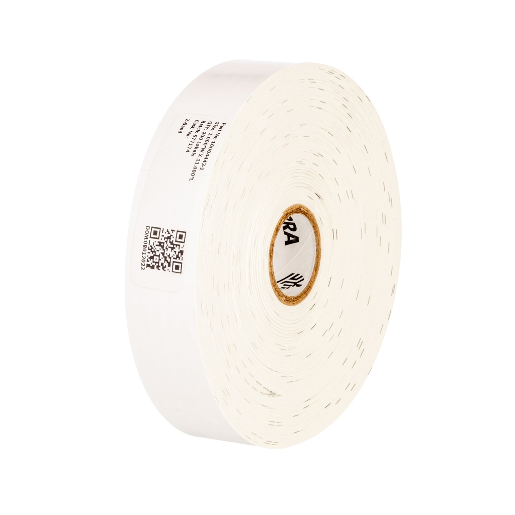 10004443-1- ZEBRA - Brazalete 1"x11", T. Directa. Polipropileno Rojo, Z-Band Direct (Rojo), para Impresora de Escritorio, 200/Rollo, con adhesivo Permanente, Perf. entre etiq.,    6 Rollos/caja. Peso por caja 1.81 kg. 