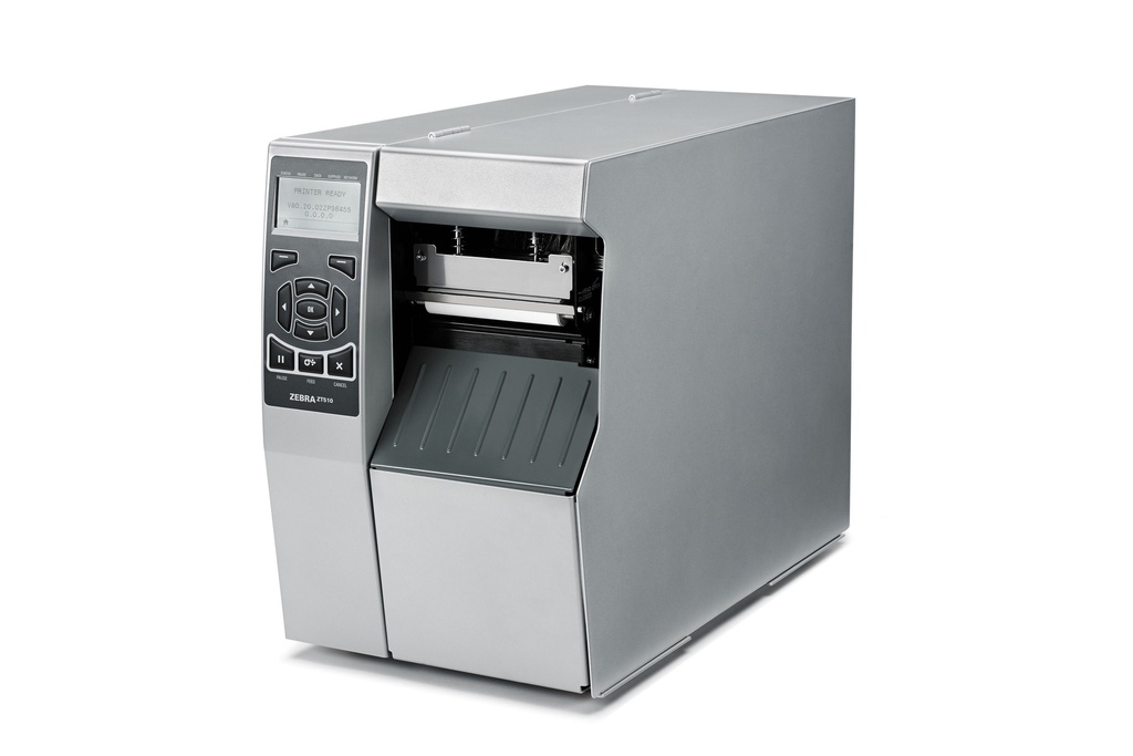 ZEBRA - TT PRINTER ZT510; 4, 300 DPI, US CORD, SERIAL, USB, GIGABIT ETHERNET, BLUETOOTH 4.2, WIRELESS 802.11 AC CARD: REST OF WORLD (ROW), TEAR, MONO, ZPL