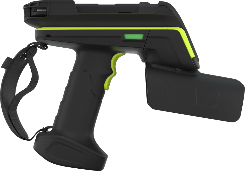 RFD9031-G60G700-WR - ZEBRA -  RFD9030, Lector RFID portátil RFD90, Premium Plus, Standard Range Circular Polarized Antenna, UHF RFID, Bluetooth, WiFi, Tipo Pistola, SE4850 Extended Range Imager, 7000mAh Battery, Midnight Negro/Industrial Green, 900MHz Worldwide