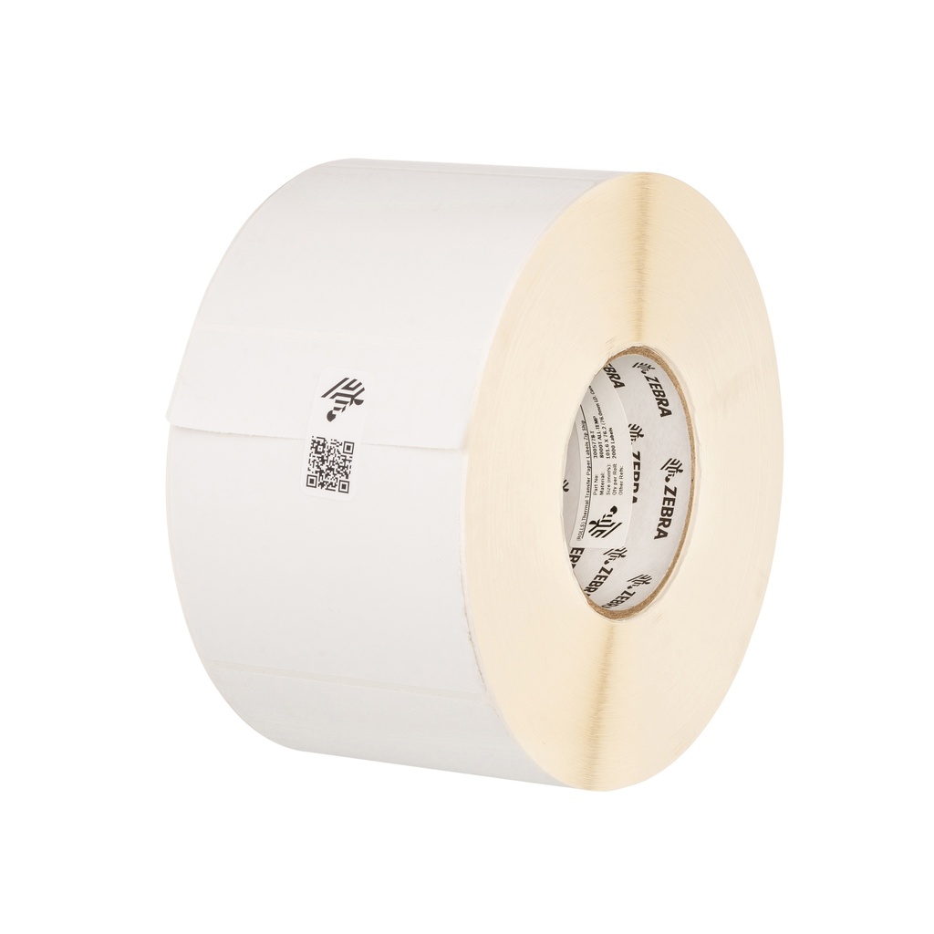 ZEBRA - LABEL, PAPER, 3X3IN (76.2X76.2MM); TT, 8000T ULTRA-REMOVABLE, COATED, MULTIREMOVABLE ADHESIVE, 3IN (76.2MM) CORE