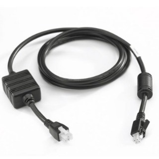 CBL-DC-382A1-01 - ZEBRA - Cable de poder DC power cord used to power five-slot ShareCradles when using Level VI efficiency power supply (PWR-BGA12V108W0WW). Includes Negro extension tab for releasing the cable from the back of the cradle.