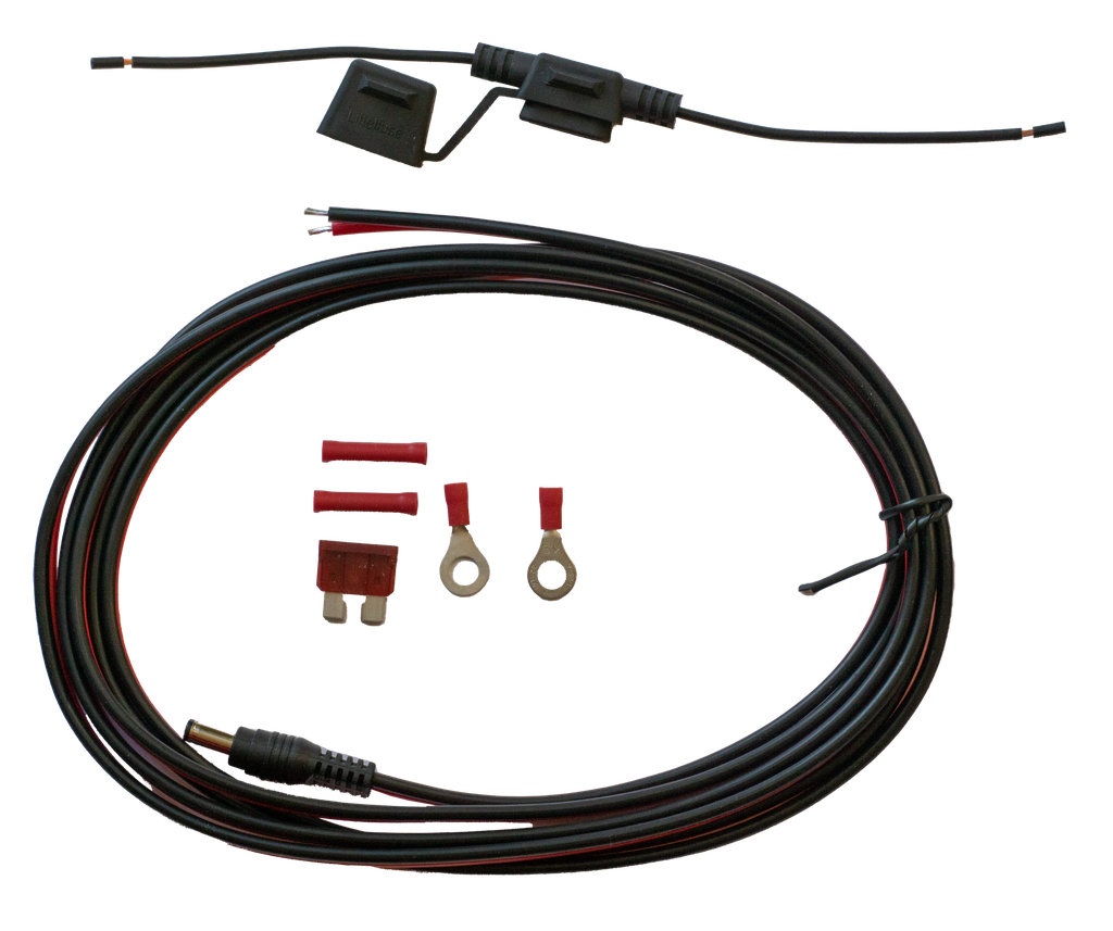 Cable with fuse holder For Vehicle Dock. 5.5mm x 2.5mm plug (L10, ET8x)