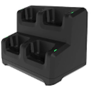 CRD-EC5X-4SCOL-01 - ZEBRA - Base de carga EC50/EC55 4-Slot Charge Only Locking Cradle; Supports device without trigger Tipo Pistola; Includes power supply (PWRBGA12V108W0WW) and DC cable (CBL-DC-381A1-011); AC Cable sold separately