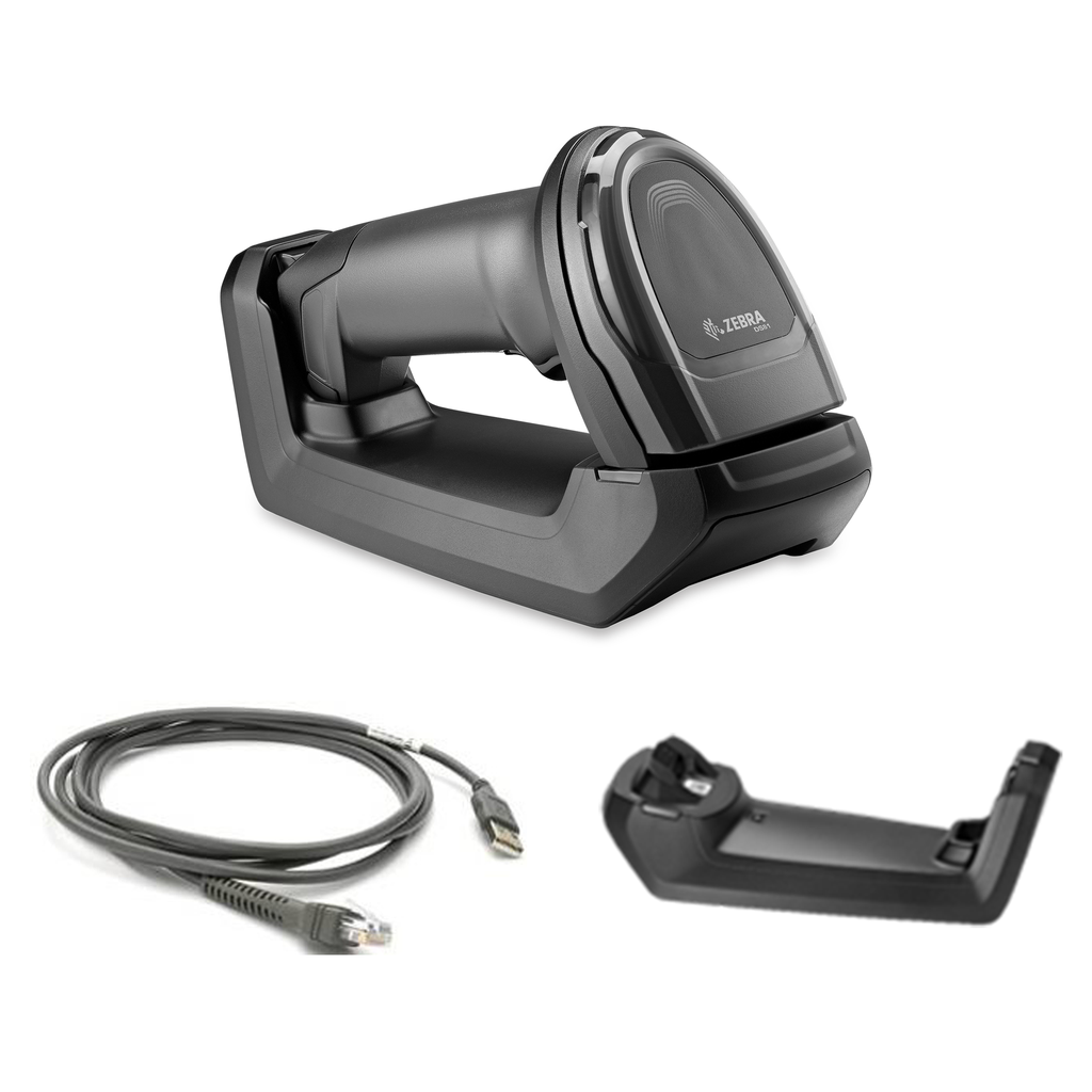 ZEBRA - DS8178-SR BLACK FIPS STANDARD CRADLE USB KIT: DS8178-SR0F007ZZWW SCANNER, CBA-U21-S07ZBR SHIELDED USB CABLE, CR8178-SC100F4WW CRADLE
