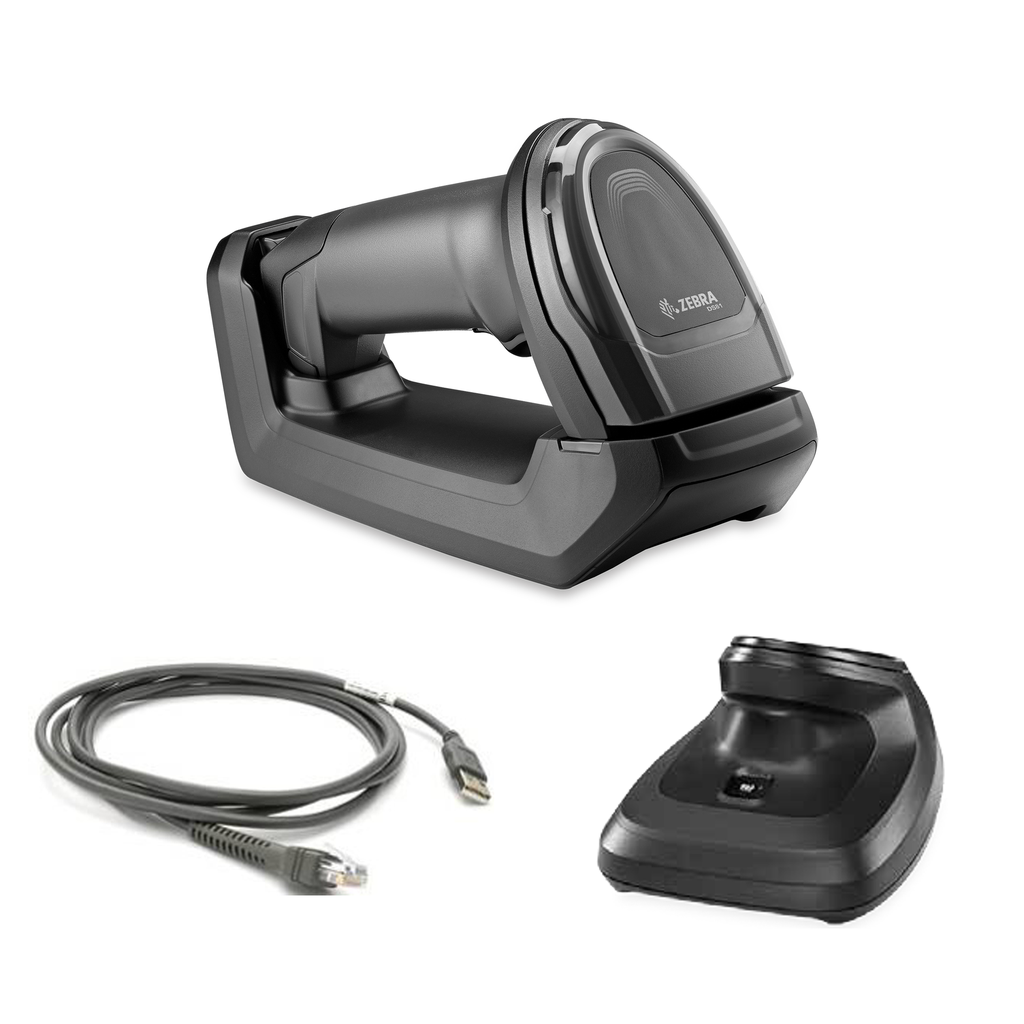 DS8178-SR BLACK FIPS PRESENTATION CRADLE USB KIT: DS8178-SR0F007ZZWW SCANNER, CBA-U21-S07ZBR SHIELDED USB CABLE, CR8178-PC100F4WW CRADLE