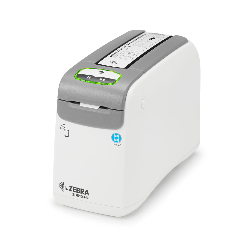 ZD51013-D01E00FZ - ZEBRA - ZD510-HC, Impresora de escritorio Impresora de Transferencia Directa ZD510 Wristband; ZPL II, XML, 300 dpi, US Cord, USB, USB Host, Ethernet, BTLE