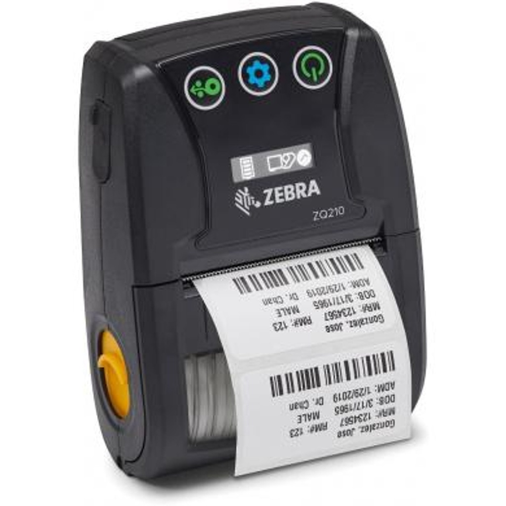 ZEBRA - ZQ210, 2.25 INCH DT PRINTER, BLUETOOTH, LABEL&RECEIPT PRINTING, BELT CLIP, USB CABLE, ENGLISH/LATIN/CYRILLIC