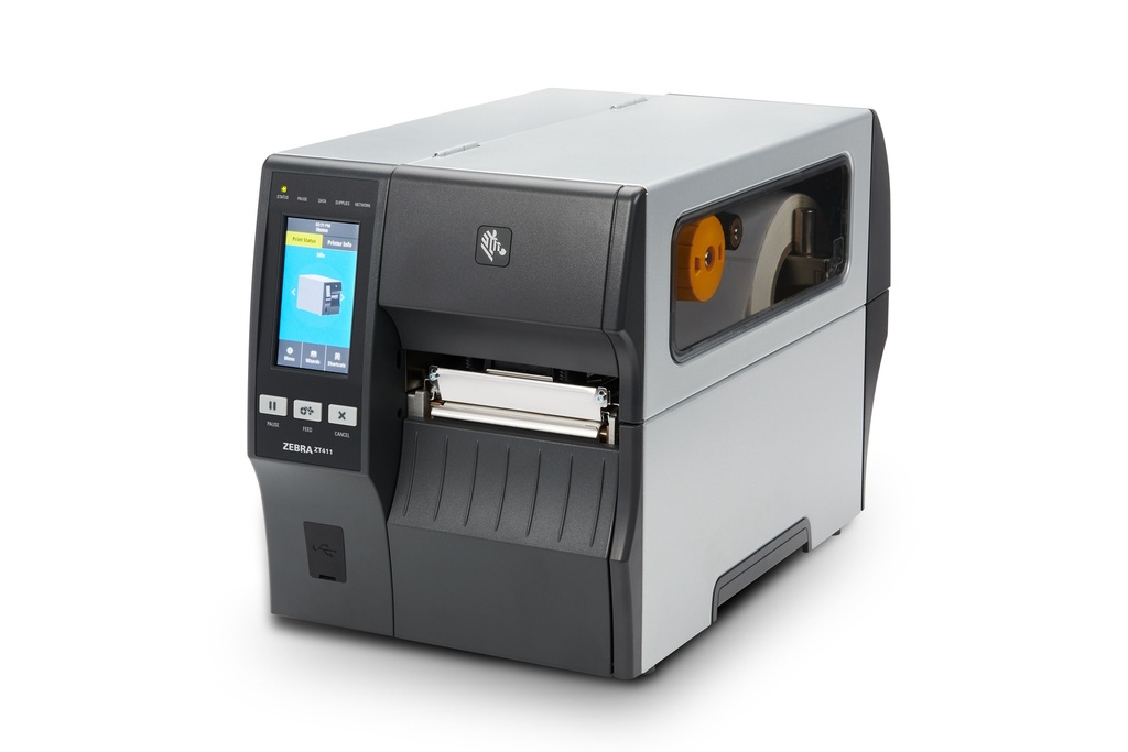 ZT41146-T410000Z - ZEBRA - ZT411, Impresora industrial Impresora de Transferencia Térmica ZT411; 4, 600 dpi, US Cord, Serial, USB, 10/100 Ethernet, Bluetooth 4.1/MFi, USB Host, Peel w/ Full Rewind, EZPL