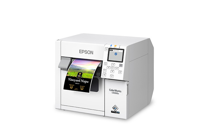 EPSON- COLORWORKS COLOR LABEL HARDWARE TM-C4000 USB B + ETHERNET RESOLUCIÓN DE IMPRESIÓN MÁX. 1200 X 1200, VELOCIDAD MÁX. 100 MM/SEG, ANCHO DE IMPRESIÓN 108 MM COLORES DE IMPRESIÓN (NO INCLUYE TINTA NEGRA)