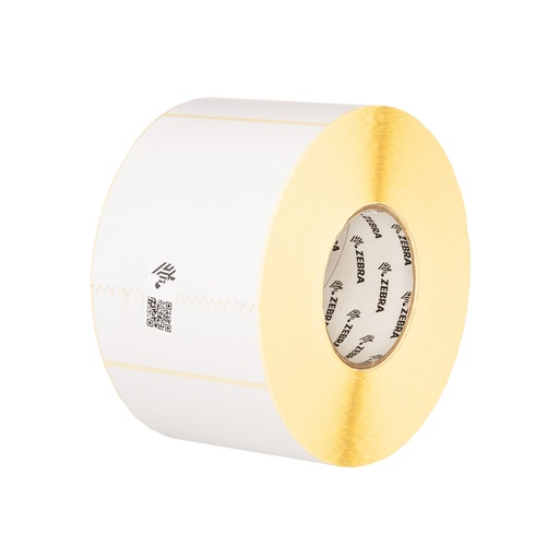 [10025478] 10025478- ZEBRA - Etiqueta 3.5"x1.5", T. Directa. Papel Blanco, Z-Perform 2000D Value Coated, para Impresora Industrial, 3690/Rollo, con adhesivo All-Temp, Perf. entre etiq., 1 al paso. Núcleo 3".  Diámetro 8". 4 Rollos/caja. Peso por caja 9.98 kg. 
