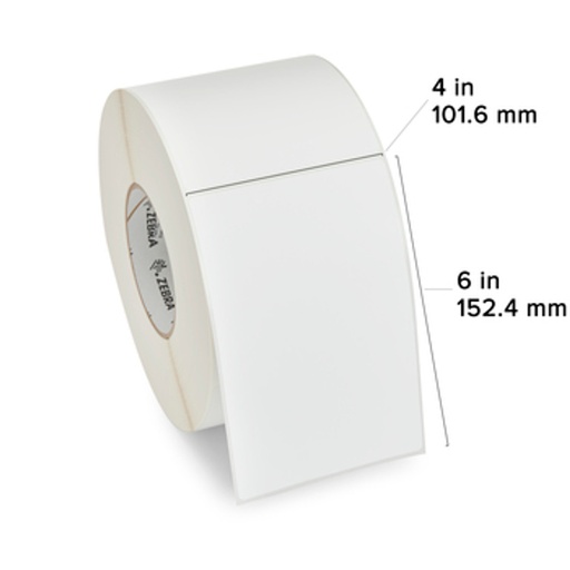 [SAM65300] ZEBRA - LABEL, POLYESTER, 2"x1"(50.8X25.4MM); TT, Z-ULTIMATE 4000T HIGH TACK WHITE, HIGH PERFORMANCE COATED, HIGHTACK ADHESIVE, 3IN (76.2MM) CORE