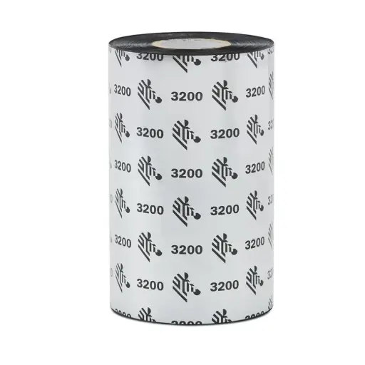 [03200BK06030] 03200BK06030 - Zebra - Ribbon de Cera/Resina, 60mm x 300m (2.36" x 984'), Modelo 3200 Alto Rendimiento para impresora Industrial . 6 Ribbons/Caja