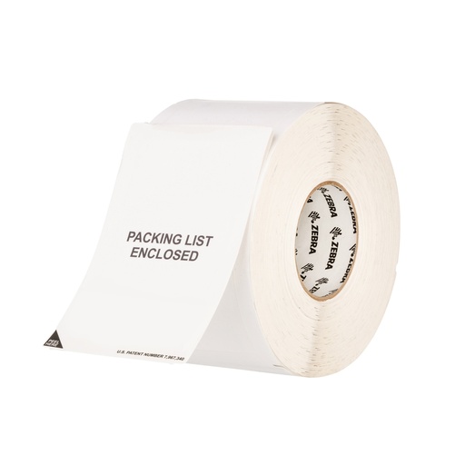 [10006703] Label, Polyester, 4.375x6.875in (111.1x174.6mm); DT, Z-Slip, Coated, Permanent Adhesive, 3in (76.2mm) core, 580/roll, 4/box, Printed