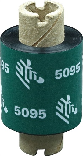 [05095ZD23307] ZEBRA - Ribbon de Resina, Modelo 5095 Resina, 1.30" x 243' (33 mm x 74 mts), Núcleo de 0.5", 12 ribbons por caja. Para Impresora Desktop.