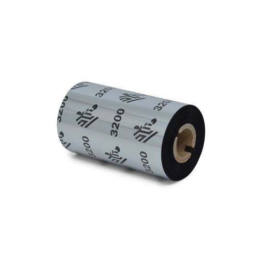 [03200ZD25707] Zebra - Ribbon de Cera/Resina, Modelo 3200 Cera/Resina, 2.25" x 243' (57 mm x 74 mts), Núcleo de 0.5", 24 ribbons por caja. Para Impresora Desktop.