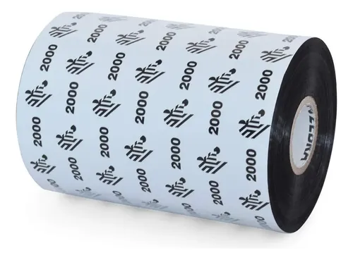 [LA02000BK11045] LA02000BK11045 - Zebra - Ribbon de Cera, 110mm x 450m (4.33" x 1476'), Modelo 2000 Estándar para impresora Industrial. 24 Ribbons/Caja
