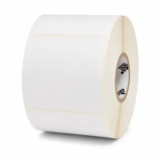[ZIPZET10045216] ZIPZET10045216 - ZEBRA - Etiqueta 4"x8", T. Térmica. Papel Blanco, Z-Essentials 400T, para Impresora Industrial, 960/Rollo, con adhesivo Permanente, Perf. entre etiq., 1 al paso. Núcleo 3.". Diámetro 7.9". 4 Rollos/caja. Peso por caja 3.71.