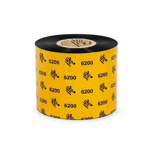 [LA06200BK04045] LA06200BK04045 - Zebra - Ribbon de Resina, 40mm x 450m (1.57" x 1476'), Modelo 6200 Resin para impresora Industrial. 6 Ribbons/Caja