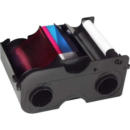 [045100] Cinta Ribbon HID Fargo 045100 EZ YMCKO a Color, 250 Imágenes, DTC4000/DTC4250e (con Rodillo de Limpieza)