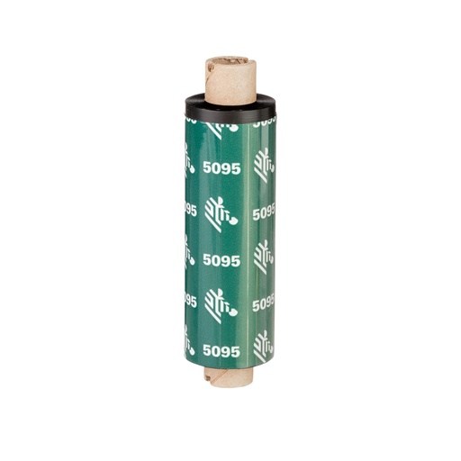 [05095GS11007] 05095GS11007 - Zebra - Ribbon de Resina, 110mm x 74m (4.33" x 243'), Modelo 5095 Alto Rendimiento para impresoraG-Series de Escritorio. 12 Ribbons/Caja