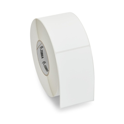 [10005850] ZEBRA - Etiqueta de Papel de Transferencia Térmica, Medida 2" x 1" (50.8 mm x 25.4 mm), Material Z-Perform 2000T, con AdhesivoPermanente. Color Blanco, Con perforación entre etiquetas, 1 Etiqueta al paso. Diámetro Interno 1", Diámetro Externo 5". 2490 Etiquetas por rollo, 6 Rollos por caja, para impresora Desktop