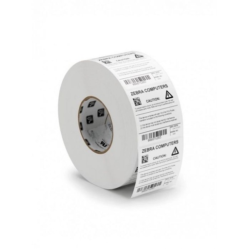 [10005852] ZEBRA - Etiqueta de Papel de Transferencia Térmica, Medida 4" x 3" (101.6 mm x 76.2 mm), Material Z-Perform 2000T, con AdhesivoPermanente. Color Blanco, Con perforación entre etiquetas, 1 Etiqueta al paso. Diámetro Interno 1", Diámetro Externo 5". 890 Etiquetas por rollo, 6 Rollos por caja, para impresora Desktop
