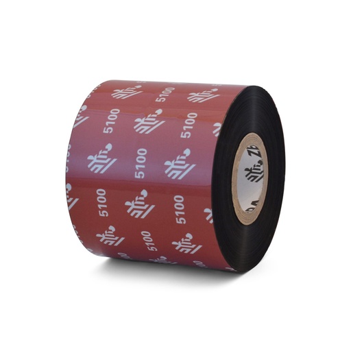 [05100BK04045] ZEBRA - Ribbon de Resina, Modelo 5100 Resina, 1.57" x 1476' (40 mm x 450 mts), Núcleo de 1", 6 ribbons por caja. Para Impresora Tabletop/Industrial.