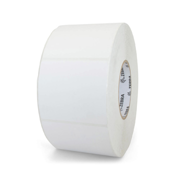 [10000284] ZEBRA - Etiqueta de Papel de Transferencia Térmica, Medida 4" x 3" (101.6 mm x 76.2 mm), Material Z-Perform 2000T, con AdhesivoPermanente. Color Blanco, Con perforación entre etiquetas, 1 Etiqueta al paso. Diámetro Interno 3", Diámetro Externo 8". 2000 Etiquetas por rollo, 4 Rollos por caja, para impresora Industrial