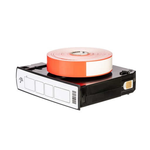 [10006995-1K] ZEBRA - Brazalete de Polipropileno de Transferencia Directa, Medida 1" x 11" (25.4 mm x 279.4 mm), Material Z-Band Direct Wristband Cartridge Kit (Red), con Adhesivo Permanente. Color Rojo. Diámetro Interno N/A" Diámetro Externo N/A". 200 Brazaletes por rollo, 6 Rollos por caja, para impresora Desktop - ZD510 & HC100
