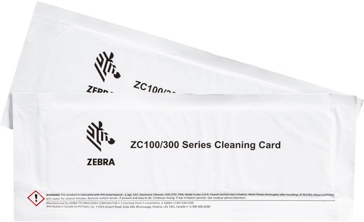 [105999-310-01] Cleaning Card Kit (Improved), ZC100/300, 2 Cards