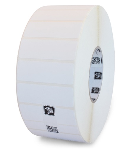 [10000287] ZEBRA - Etiqueta de Papel de Transferencia Térmica, Medida 3" x 1" (76.2 mm x 25.4 mm), Material Z-Perform 2000T, con AdhesivoPermanente. Color Blanco, Con perforación entre etiquetas, 1 Etiqueta al paso. Diámetro Interno 3", Diámetro Externo 8". 5500 Etiquetas por rollo, 6 Rollos por caja, para impresora Industrial