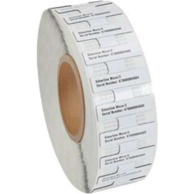 [10026764] ZEBRA - Etiqueta RFID de Poliester de Transferencia Térmica, Medida 1.77" x 0.51" (44.958 mm x 12.954 mm) Material Polyester Adhesivo Permanente Sin Perforación, Color Blanco, Antena/Chip Monza R6P, Inlay Silverline Micro II FCC, Diámetro interno 3", Diámetro Externo 8", 600 Etiquetas por Rollo. Para impresora ZT411 RFID Silverline Printer
