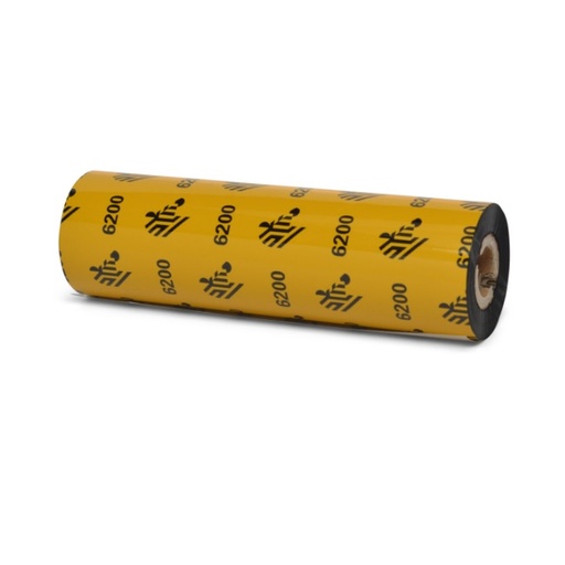 [06200GS11007] ZEBRA - Ribbon de Resina, Modelo 6200 Resina (para uso con impresoras G-Series, ZD420t and ZD620t), 4.33" x 243' (110 mm x 74 mts), Núcleo de 0.5", 48 ribbons por caja. Para Impresora Desktop.