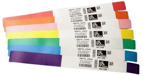 [10010951K] Wristband, Polypropylene, 1x11in (25.4x279.4mm); Direct thermal, Z-Band Comfort, Adhesive closure, Cartridge, 300/roll, 6/box