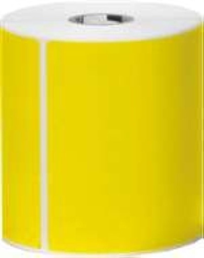 [10006209-1] ZEBRA - Etiqueta de Papel de Transferencia Térmica, Medida 4" x 3" (101.6 mm x 76.2 mm), Material Z-Perform 2000T Floodcoated (Yellow), con AdhesivoPermanente. Color Amarillo - Pantone Amarillo, Con perforación entre etiquetas, 1 Etiqueta al paso. Diámetro Interno 3", Diámetro Externo 8". 1840 Etiquetas por rollo, 4 Rollos por caja, para impresora Industrial