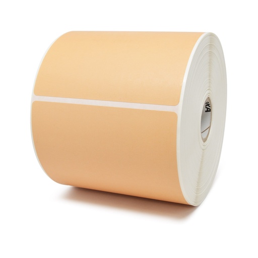 [10010035] ZEBRA - Etiqueta de Papel de Transferencia Directa, Medida 4" x 6" (101.6 mm x 152.4 mm), Material Z-Perform 2000D Floodcoated (Yellow), con AdhesivoAll-Temp. Color Pantone Amarillo, Con perforación entre etiquetas, 1 Etiqueta al paso. Diámetro Interno 1", Diámetro Externo 5". 430 Etiquetas por rollo, 6 Rollos por caja, para impresora Desktop