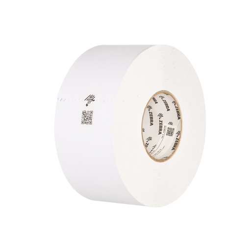[67251] ZEBRA - Tag de Papel de Transferencia Térmica, Medida 3" x 1.25" (76.2 mm x 31.75 mm), Material Z-Perform 1000T 7.5 mil Tag, sin Adhesivo. Color Blanco, Con perforación entre etiquetas, 1 Tag al paso. Diámetro Interno 3", Diámetro Externo 8". 3750 Tags por rollo, 6 Rollos por caja, para impresora Industrial
