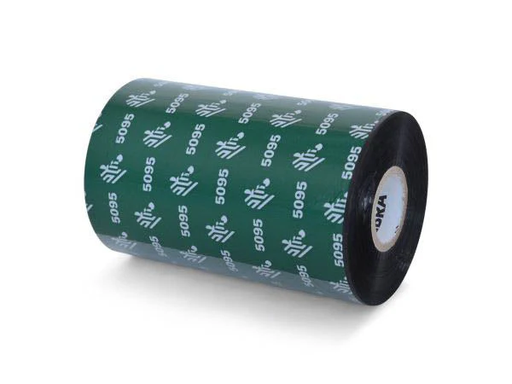 [05095BK08945] 05095BK08945 - Zebra - Ribbon de Resina, 89mm x 450m (3.50" x 1476'), Modelo 5095 Alto Rendimiento para impresora Industrial . 6 Ribbons/Caja